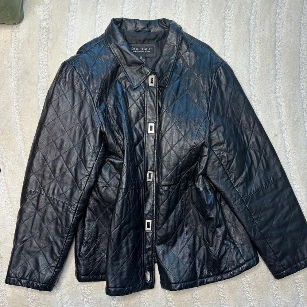 Oversized Leather Jacket - image 2